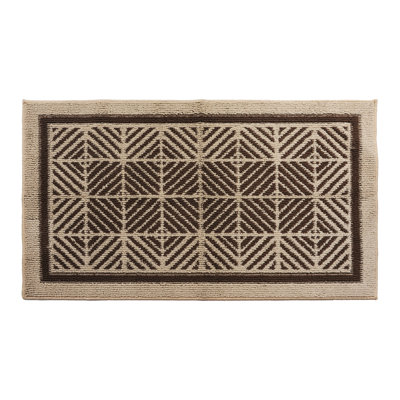 Tapis brun/crème
