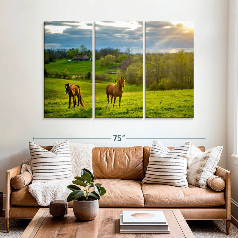 Horse Farm, 28" H x 45" W