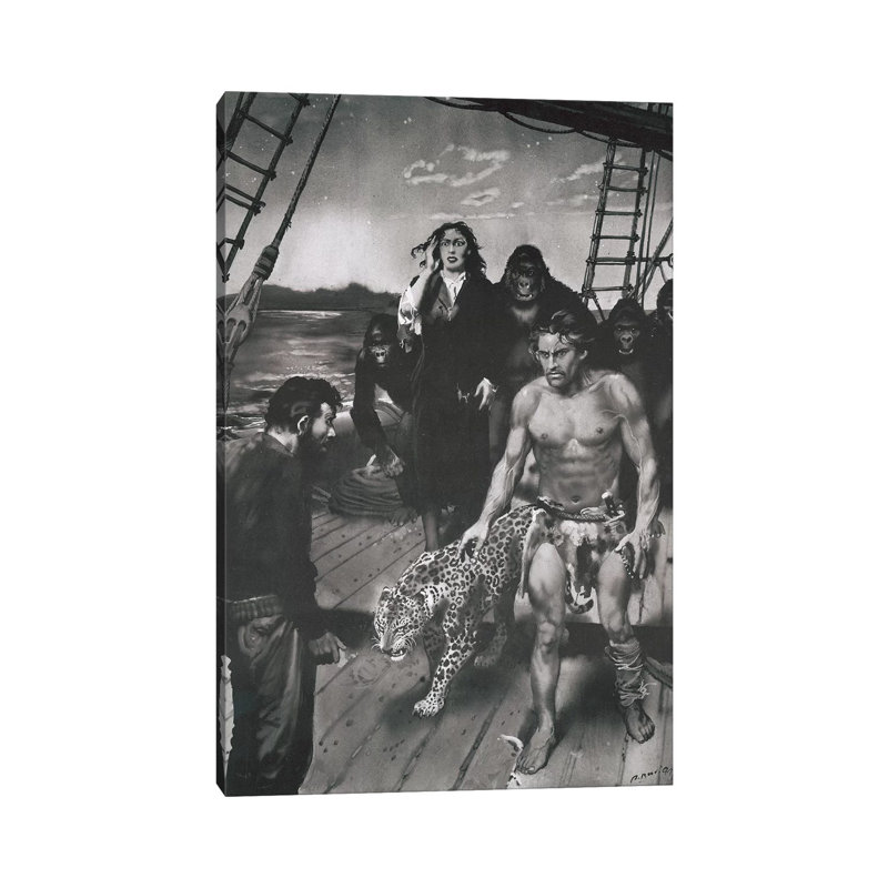 The Beasts Of Tarzan, Chapter XVII by Zdeněk Burian - Wrapped Canvas Painting