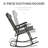 Outsunny 2 Piece Outdoor Rocking Chair Set, Patio Folding Lawn Rocker Set With Headrests For Yard, Patio, Deck, Backyard, Gray