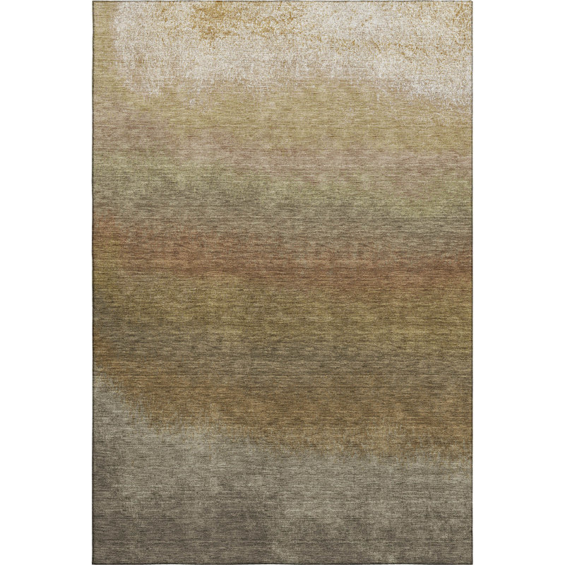 Premium Machine Washable Ariel Ombre Rug, Rectangle 8' x 10'