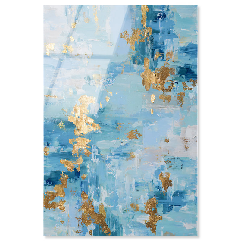 Décoration murale imprimée en acrylique «Gilded Ocean III» par Art Remedy, prête à être suspendue, 10 x 15, H 15 po x l 10 po