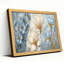 Ensemble de 1 tableau sur toile tendue représentant des fleurs bleues et un magnolia blanc-2975975-2975992-2975995