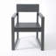 Fauteuil de jardin d'extérieur, design moderniste avec dossier-296501249
