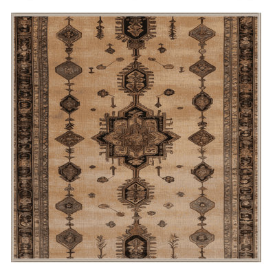 Machine Washable Persian Beige Area Rug