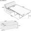 Lit simple escamotable avec repose-pieds pliant avec matelas, lit d'invité convertible, gris foncé