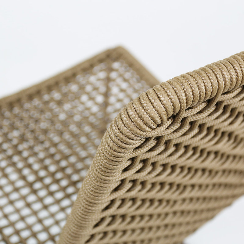 Knot Patio Dining Side Chair, Oxide /Latte 