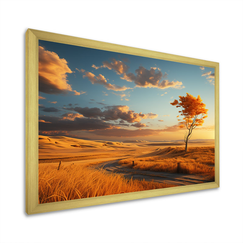 Hrmonous Prairie Symphony I sur impression sur toile, H 30 po x l 40 po x P 1,5 po, Cadre doré simple