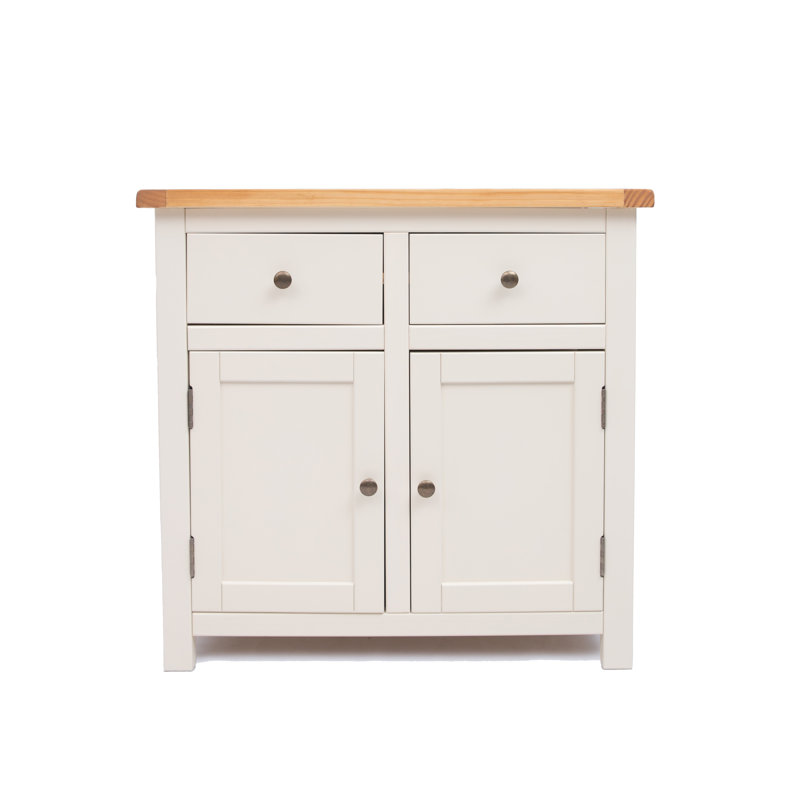 Napolitano 84cm Sideboard, Off White/Antique Brass