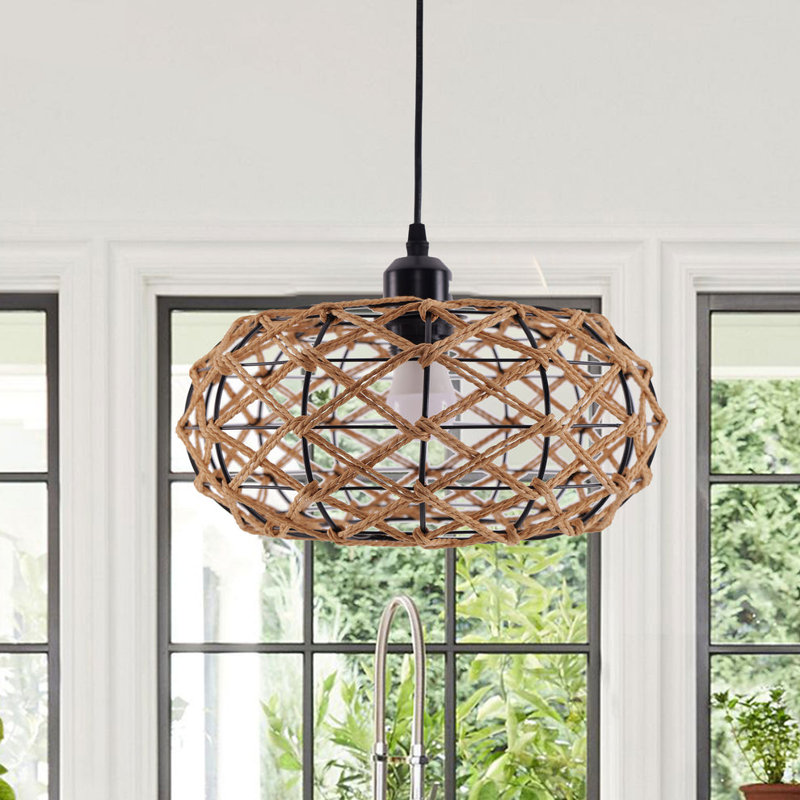 1 - Light Natural Chandelier Pendant