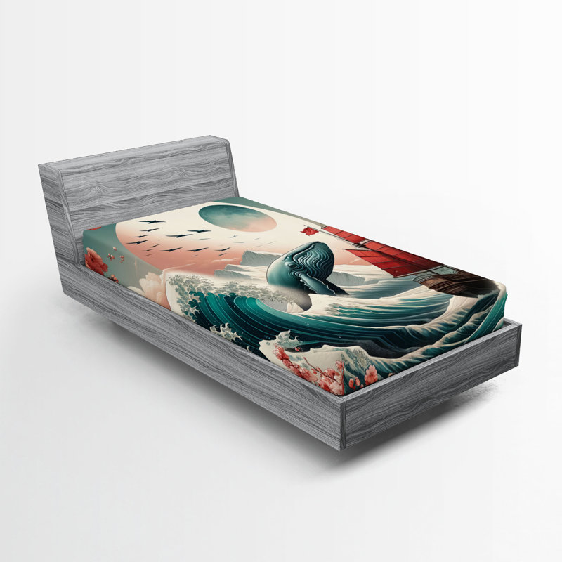Microfiber Floral Fitted Sheet, Twin XL Fitted Sheet