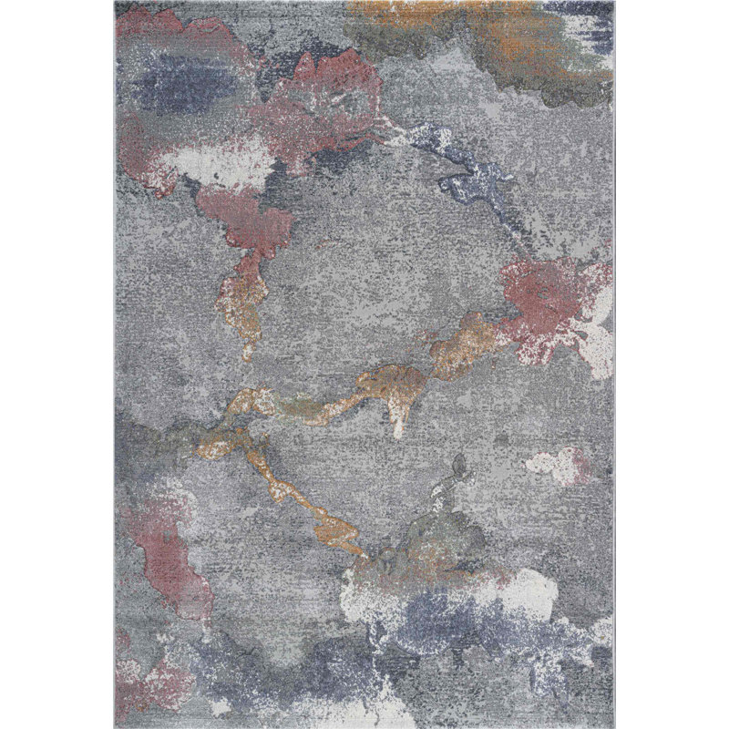 Galleria grey absract rug, Rectangle 120cm x 170cm