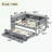 Full Size Daybed with Trundle, Storage Drawers and Side Shelves-1460002666-1460002667