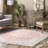 Ashtin Zahra Medallion Machine Washable Area Rug for Living Room Bedroom Dining Room Kitchen, Peach/Ivory-452325603