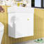 Meuble-lavabo flottant chic avec lavabo en céramique et rangement à droite-135399092
