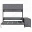 Grand lit escamotable mural avec bureau, tablettes de rangement et grandes armoires pour une utilisation polyvalente et peu encombrante-275115774