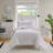 3 PCS Full/Queen Poly Jersey Puffy Comforter Set White-128367395
