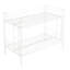Lit superposé en métal blanc - choix de chambre à coucher moderne, configuration simple pour lit simple, construction en acier durable et stable, zone silencieuse, capacité de charge élevée, escalier sécuritaire-1685607744