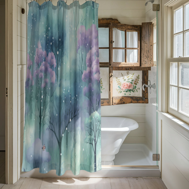 Rideau de douche Woodland Horizon - Premium, H 74 po x l 71 po