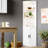 Modern Style Wooden White Corner Shelf With Doors,70.9" Tall Corner Bookshelf,5-tier Storage Cabinet With Doors,corner Cabinet With Led Light For Small Space-1087854132