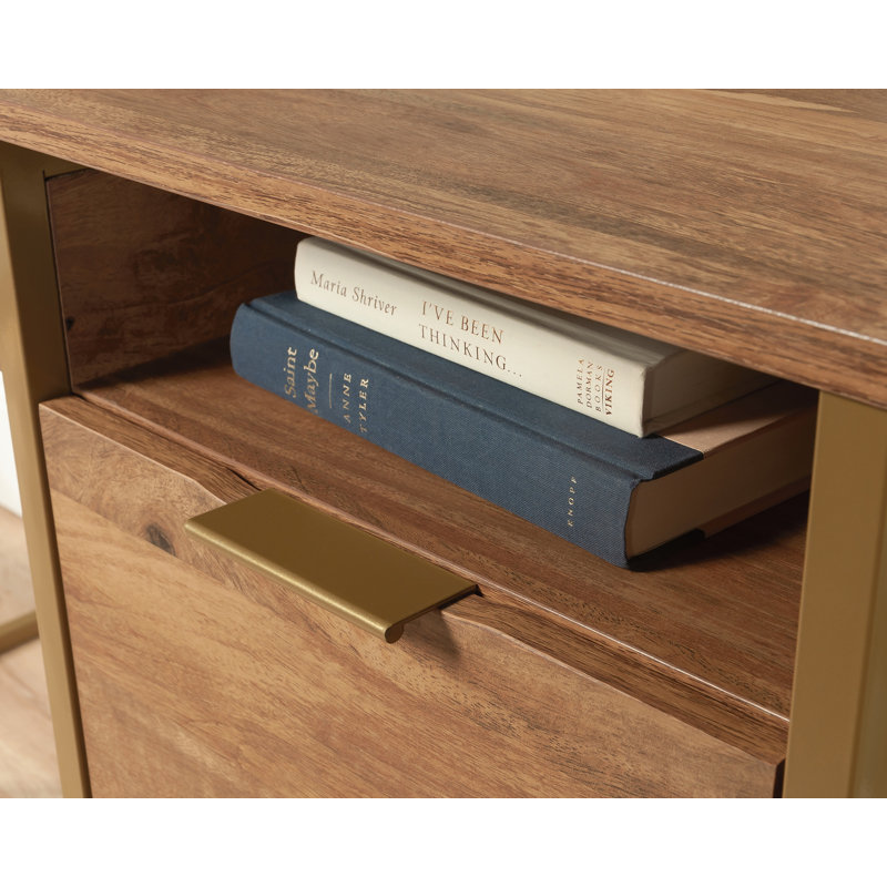 Sindoori Mango Wood Desk with Drawer and Filing Cabinet