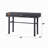 Metal Vanity Desk with One Drawer, Gunmetal-1145067512