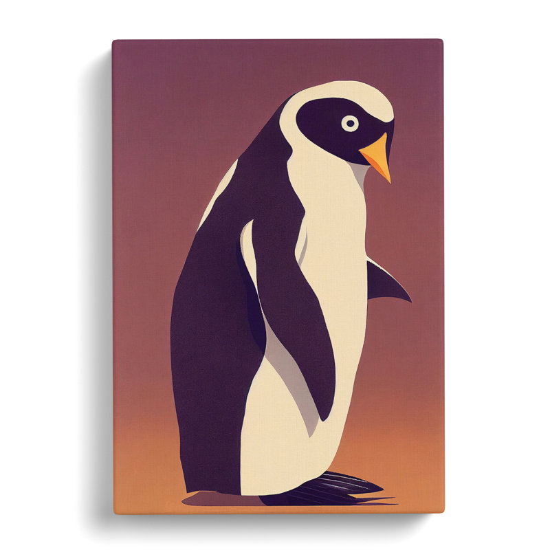 Profile Of A Penguin No.1 - Wrapped Canvas, 50cm H x 35cm W x 3cm D