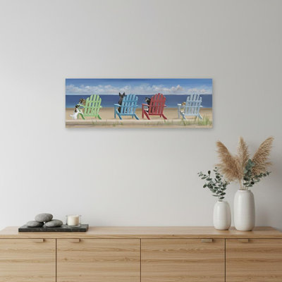 Dogs at the Beach Unframed Wall Art
