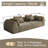 100" Wide Modular Boneless Sofa Couch Deep Seat Loveseat Couch-701939209