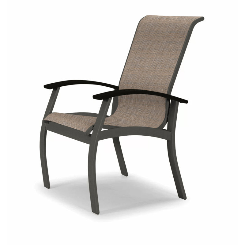 Chaise de patio Askar, Noir, Graphite texturé, Blanc 6D Sunbrella®