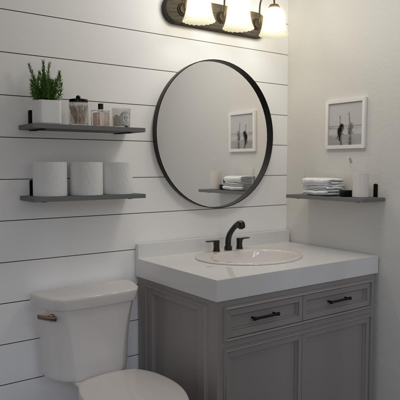 Stojadin Square Floating Shelf, Gray