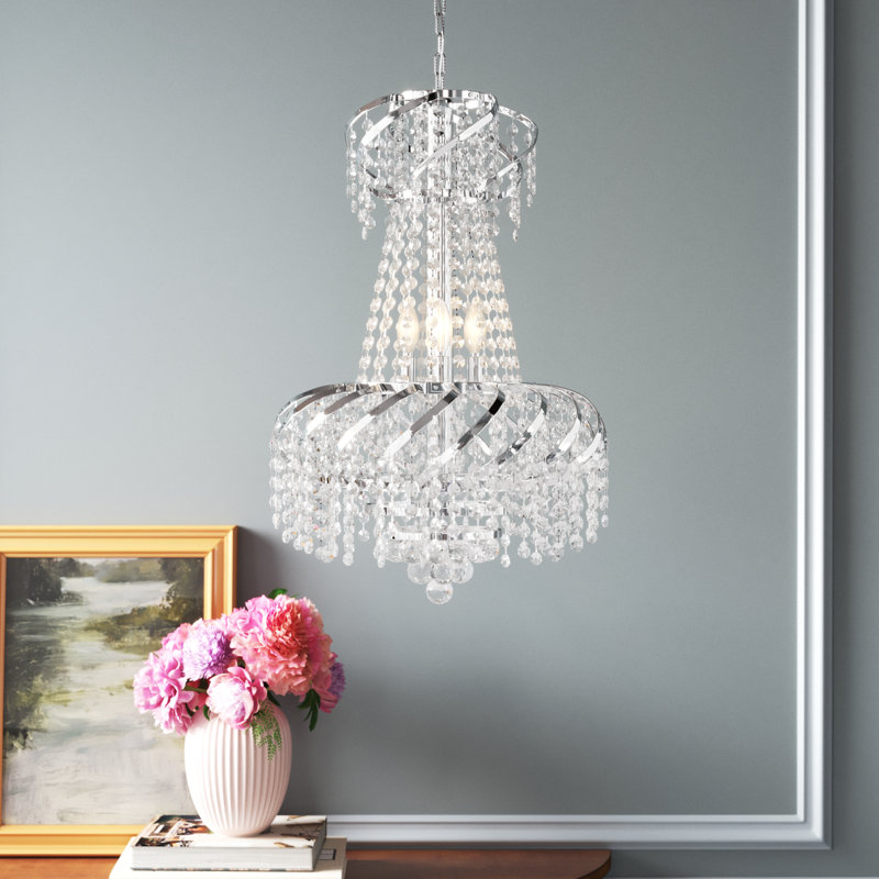 Antione 6 - Light Dimmable Empire Chandelier, Chrome
