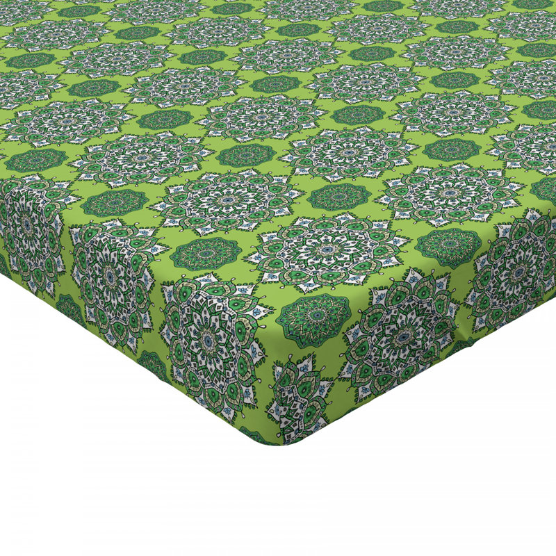 Microfiber Geometric Fitted Sheet, Twin XL Fitted Sheet