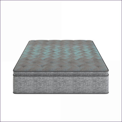Mattresses | Restonic Comfort Care 12” Hybrid Euro Top Mattress, King, Plush | Foam | Slate Gray