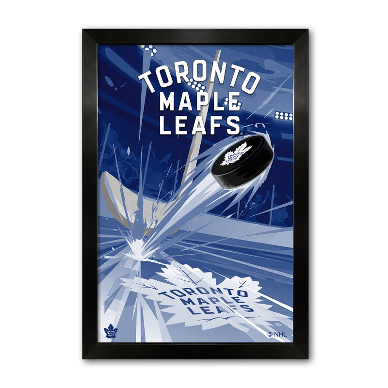 NHL TAMPA BAY LIGHTNING PUCK BLAST 14"X20" FRAMED PRINT, NHL Toronto Maple Leafs