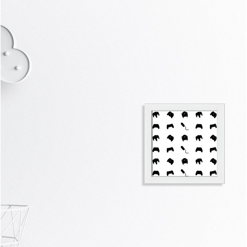 Imprimé papier à motif de joueur, H 12 po x l 12 po x P 0,63 po, Cadre blanc