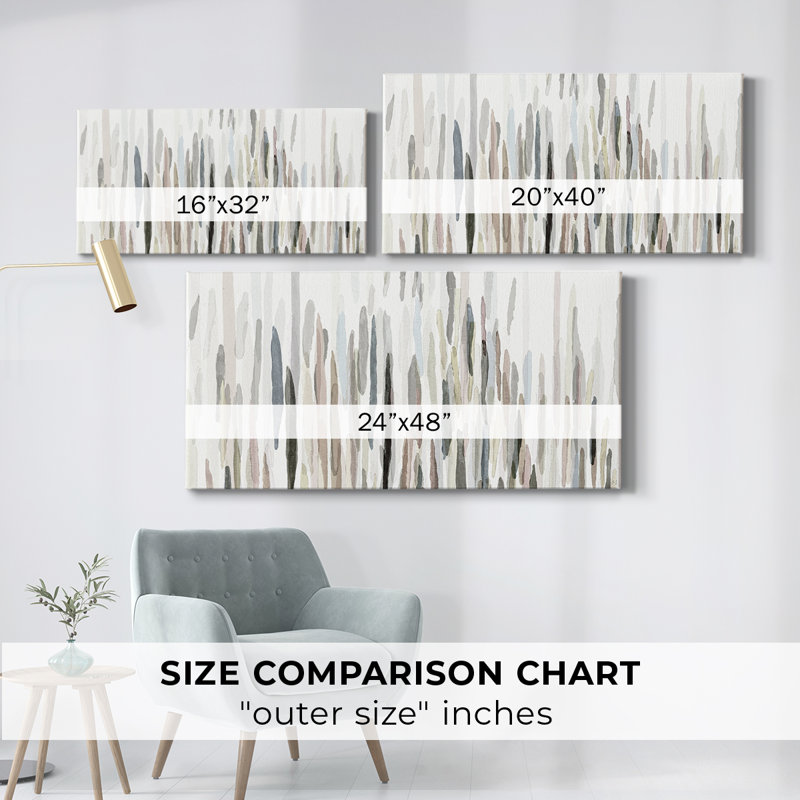 Earth Tone Rhythm - Toile tendue avec châssis - Prêt à accrocher, H 20 po x l 40 po