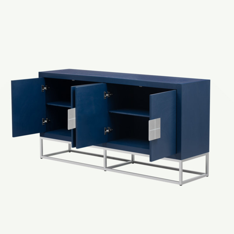 Cabinet léger et luxueux avec des pieds de soutien uniques et des tablettes réglables, adapté aux salons, aux couloirs et aux salles d'étude.