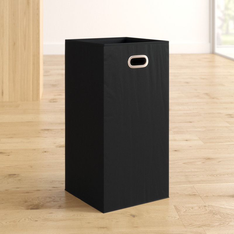 Lopiccolo Fabric Laundry Hamper with Handles, Black