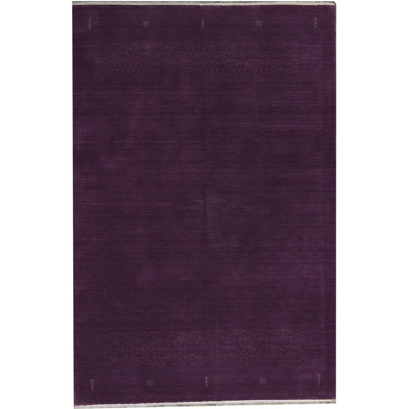 Wool Area Rug in Plum