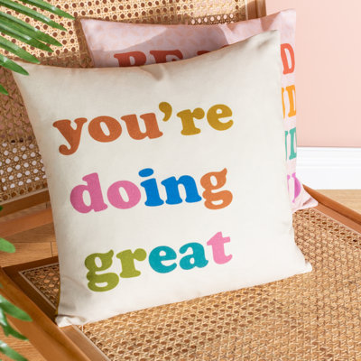 Doing Great Dawn Multicolour Square Scatter Cushion