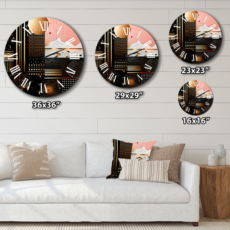 Horloge murale boho chic, Très grand