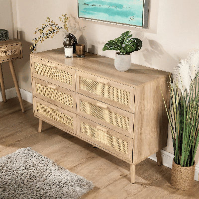 Anelise 120cm W 6 - Drawer Chest of Drawers