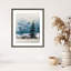 Dusty Blue Trees III by Isabelle Z Wood Framed Wall Art Print-100672496