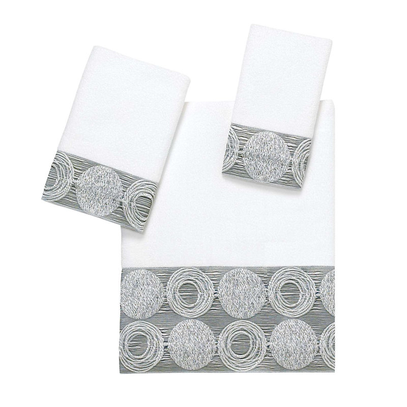 Golden 100% Cotton Midweight Hand Towel, White, BathTowel-1,HandTowel-1,FingertipTowel-1