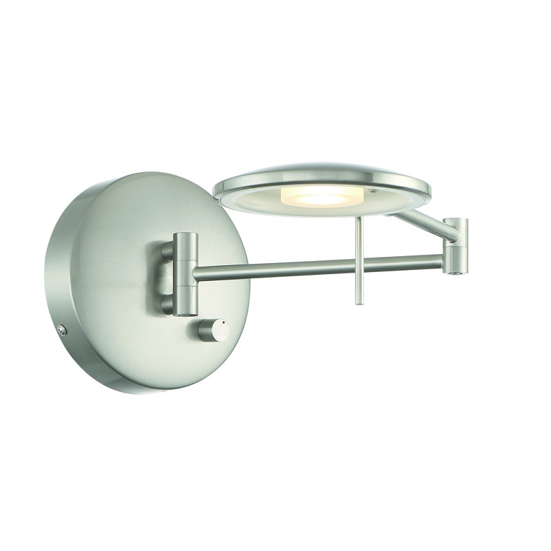 Millsap LED Swing Arm Sconce, Satin Nickel