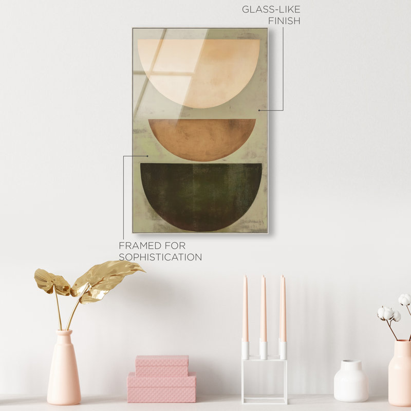 Sun-Kissed Minimalism III High-Gloss Frameless Acrylic Glass Wall Art Abstract Print by Oliver Gal, Ready to Hang, 10 x 15