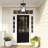 LED Oil Rubbed Bronze Outdoor Pendant Light 3-Light Large Outside Pendant Porch Lights Ceiling Haninging Outdoor Chandelier With Clear Glass Exterior Light Fixtures Lantern For Front Door Foyer Doorway-1863688548