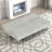 Contemporary Style Light Gray Finish Futon Sofa Chrome Color Finish Base Legs Convert Into Bed With Extra Back Support Leg-117067737