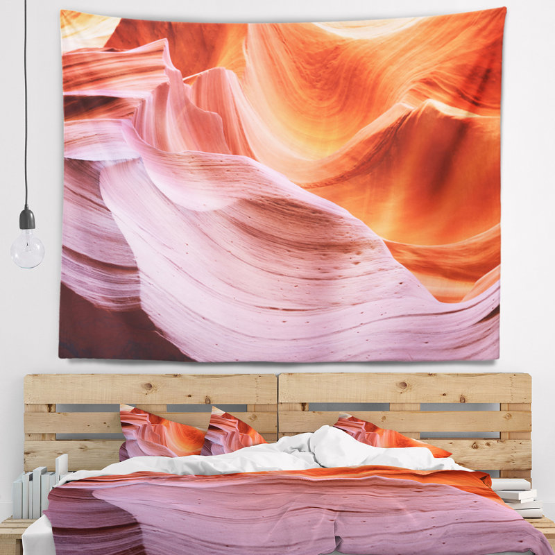Tapisserie de couleur paysage dans la tapisserie du canyon Antelope, H 78 po x l 92 po